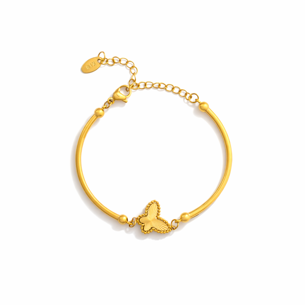 Golden Flutter Butterfly Bracelet