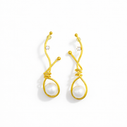 Celeste Wire Pearl Drops Earrings