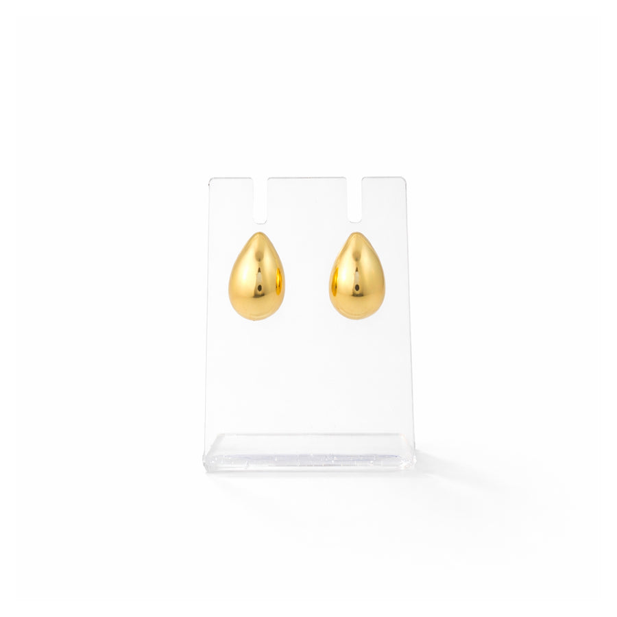 Gold Plated Teardrop Stud Earrings