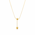 Golden Orb Lariat Necklaces