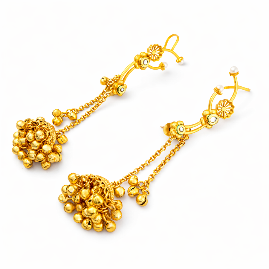 Traditional Ear Cuff Jhumka Earrings