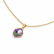 Lavender Pearl Bloom pendant with Chain with pendant