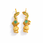 Emerald Elysian Peacock kashmiri ear-cuff earring