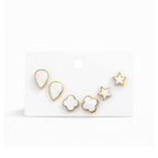 enamel Stud Earrings Set