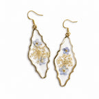 Hand-painted Forget-me-not earrings