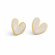 enameled heart shaped Earrings