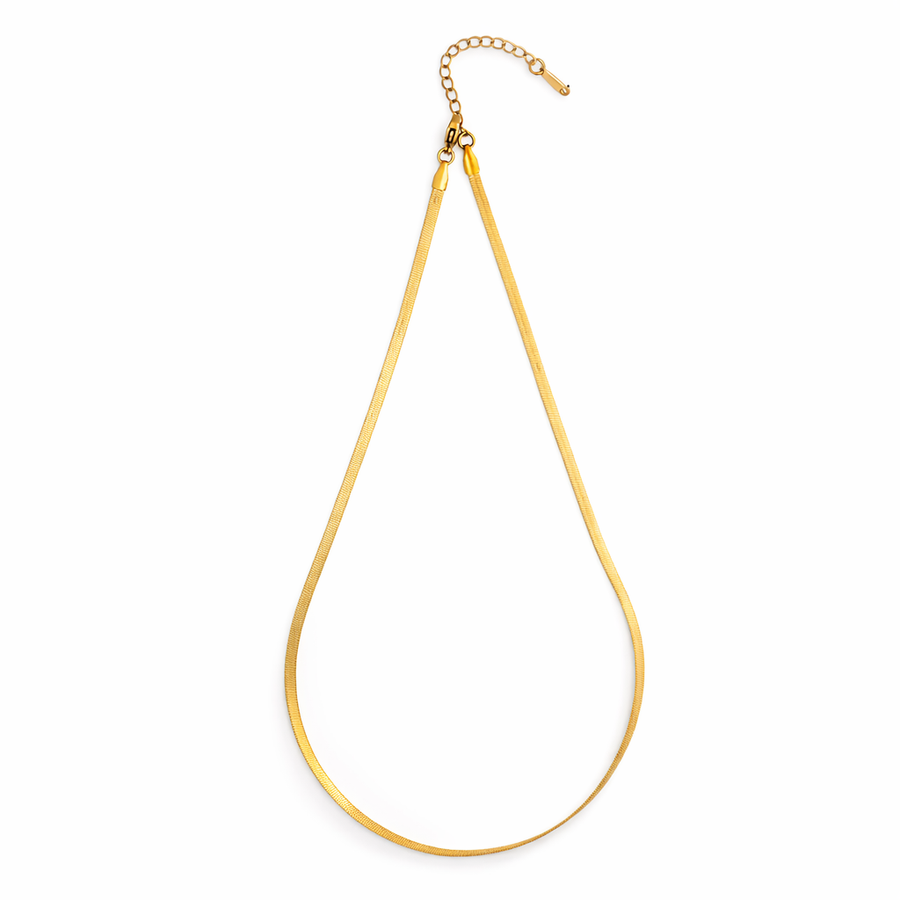 Luxe Flat Gold Chain with pendant