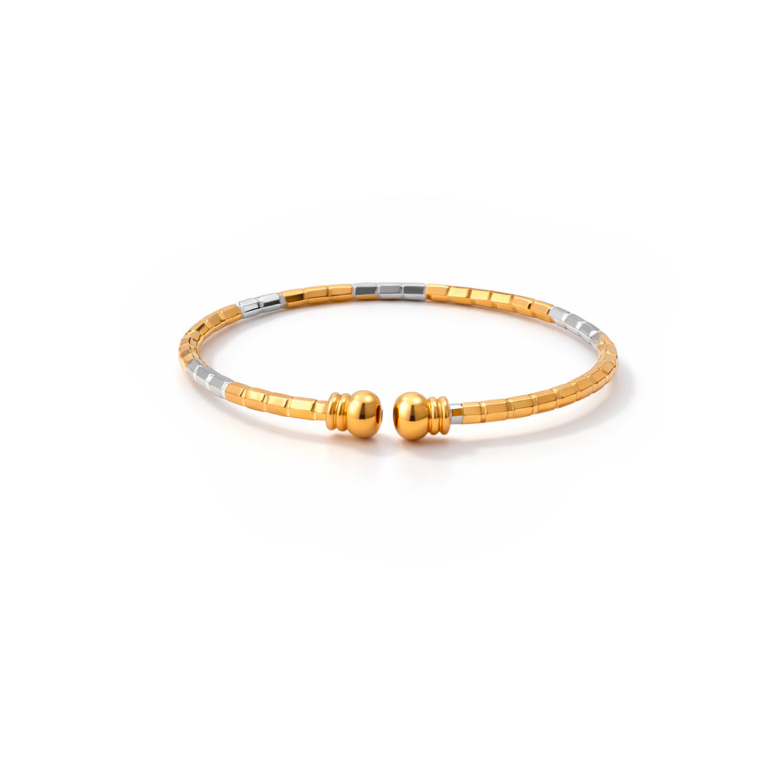 Regal Ripple Gold Statement Bangle
