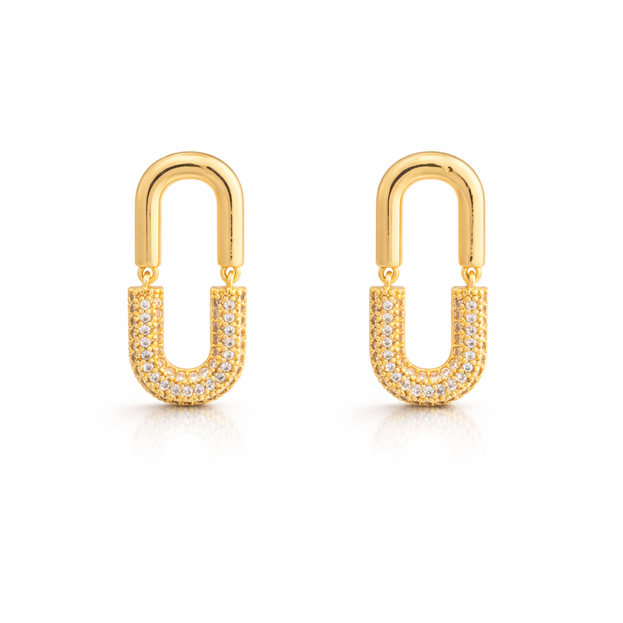 Urban Gleam U-Hoop Earrings