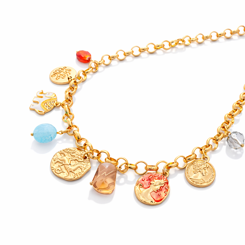Celeste Coin vintage charm Necklaces