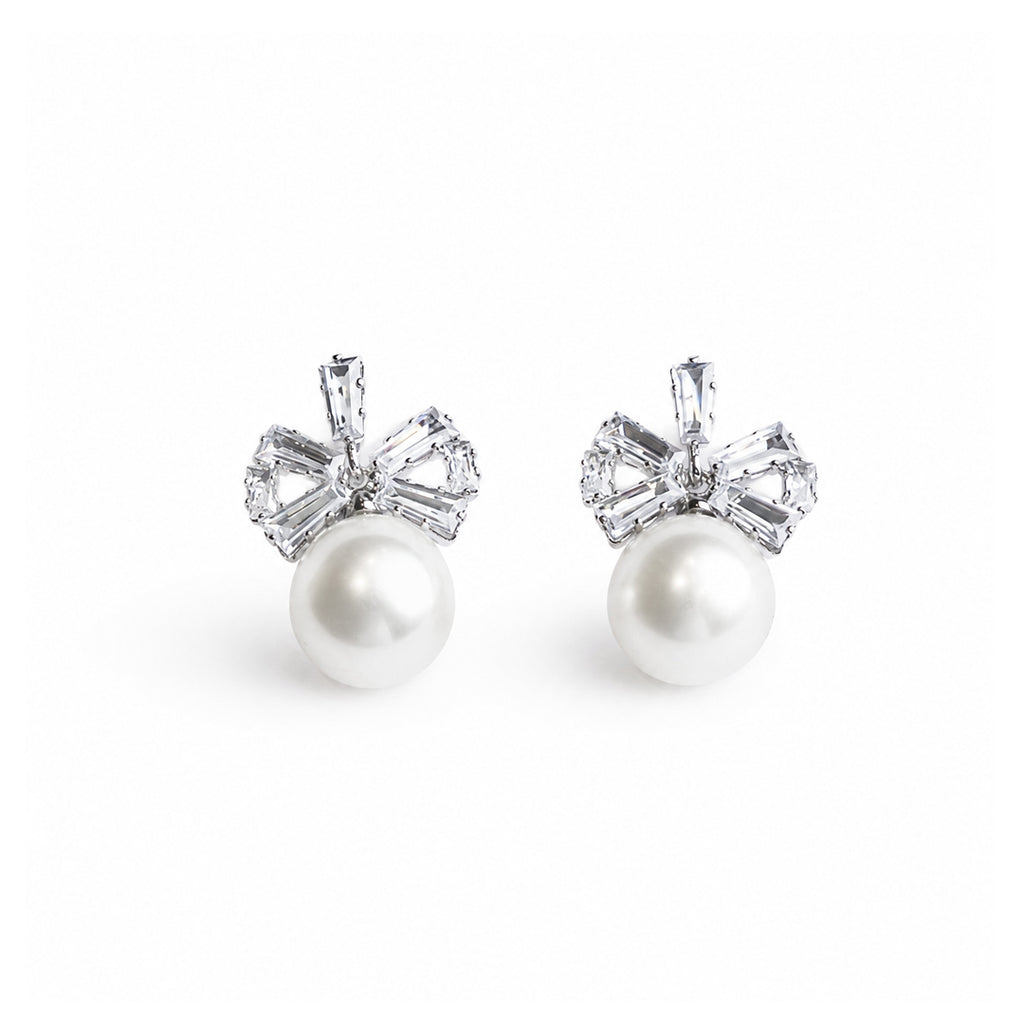 Pearl And Bow Studs