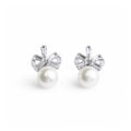 Pearl And Bow Studs