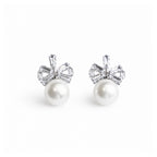 Pearl And Bow Studs