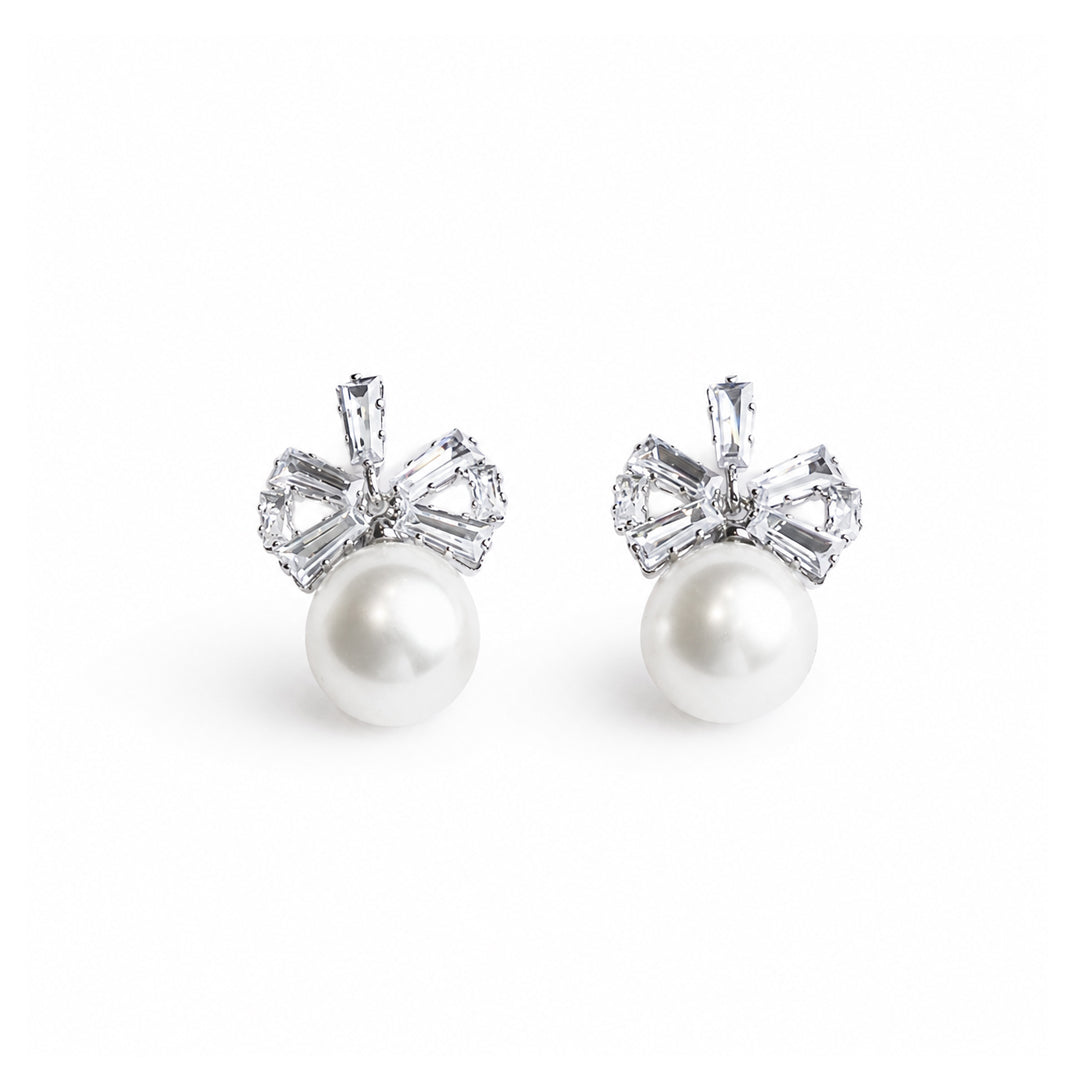 Pearl And Bow Studs