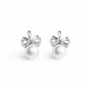 Pearl And Bow Studs