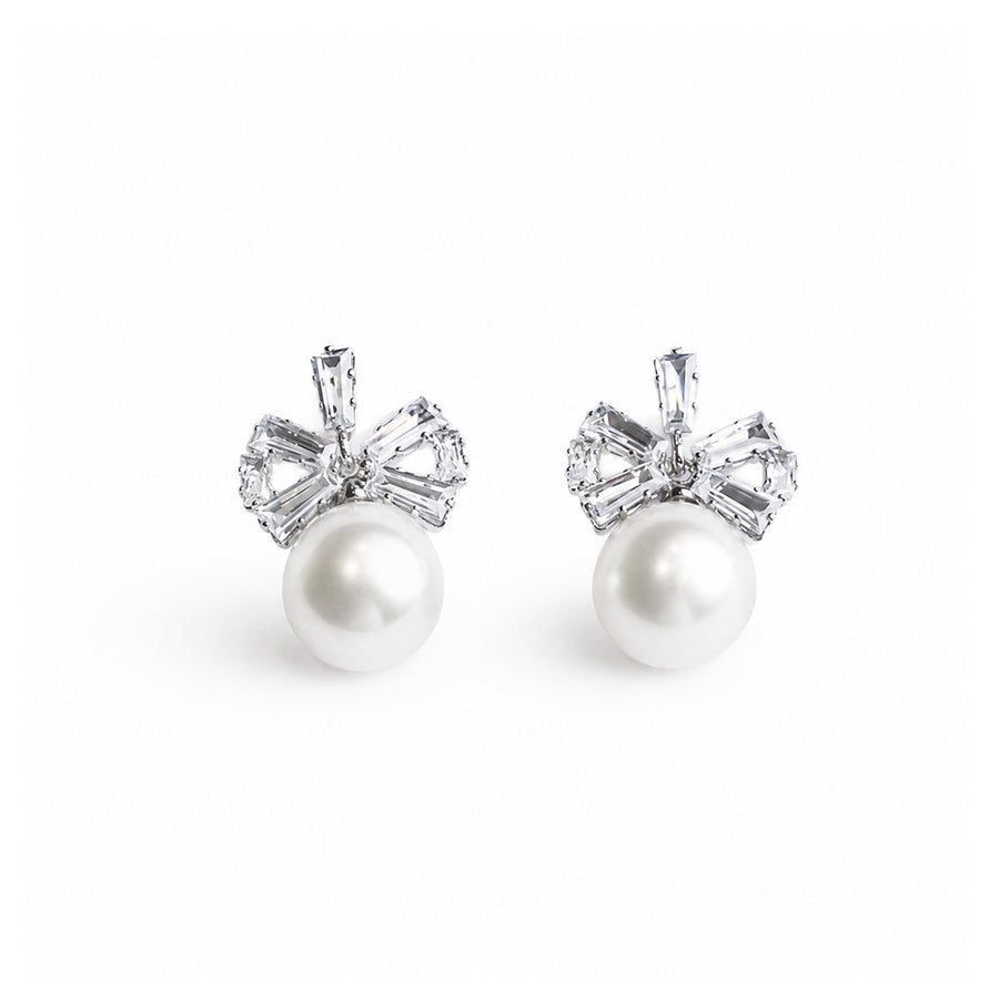 Pearl And Bow Studs