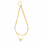 Golden Bow Layered pendant with Chain with pendant