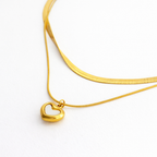 Ivory Heart Pendant with Chain with pendant