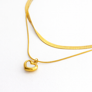 Ivory Heart Pendant with Chain with pendant