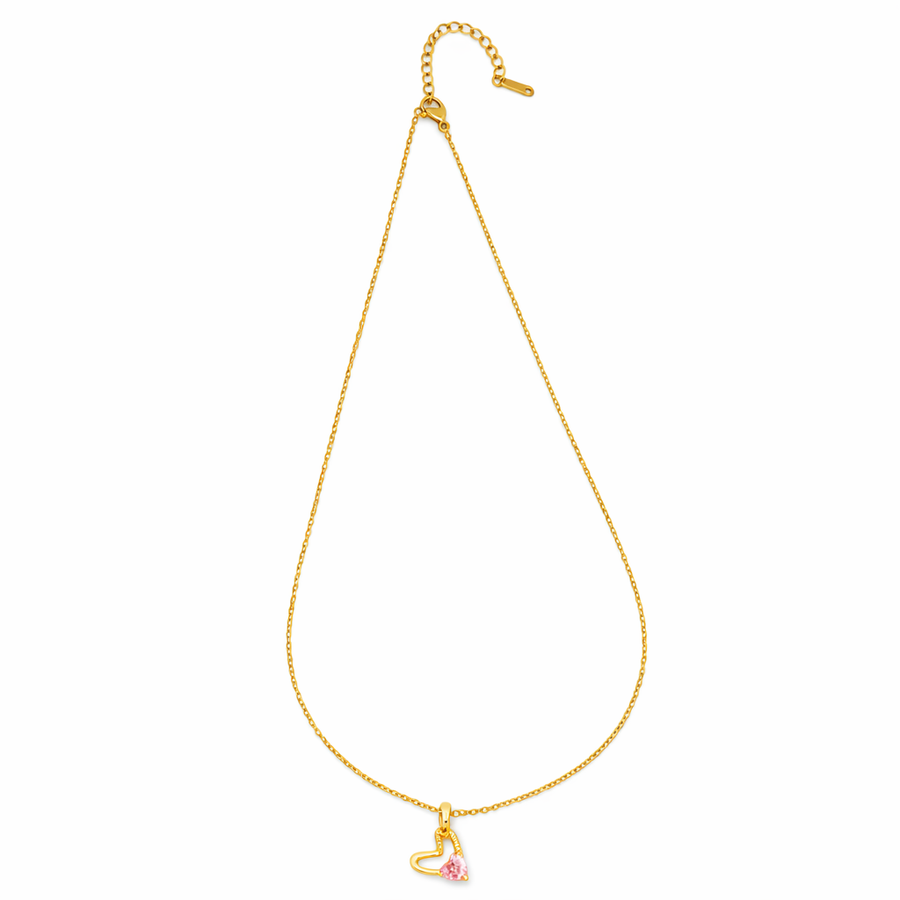 Blush Heart Sparkle Chain with pendant