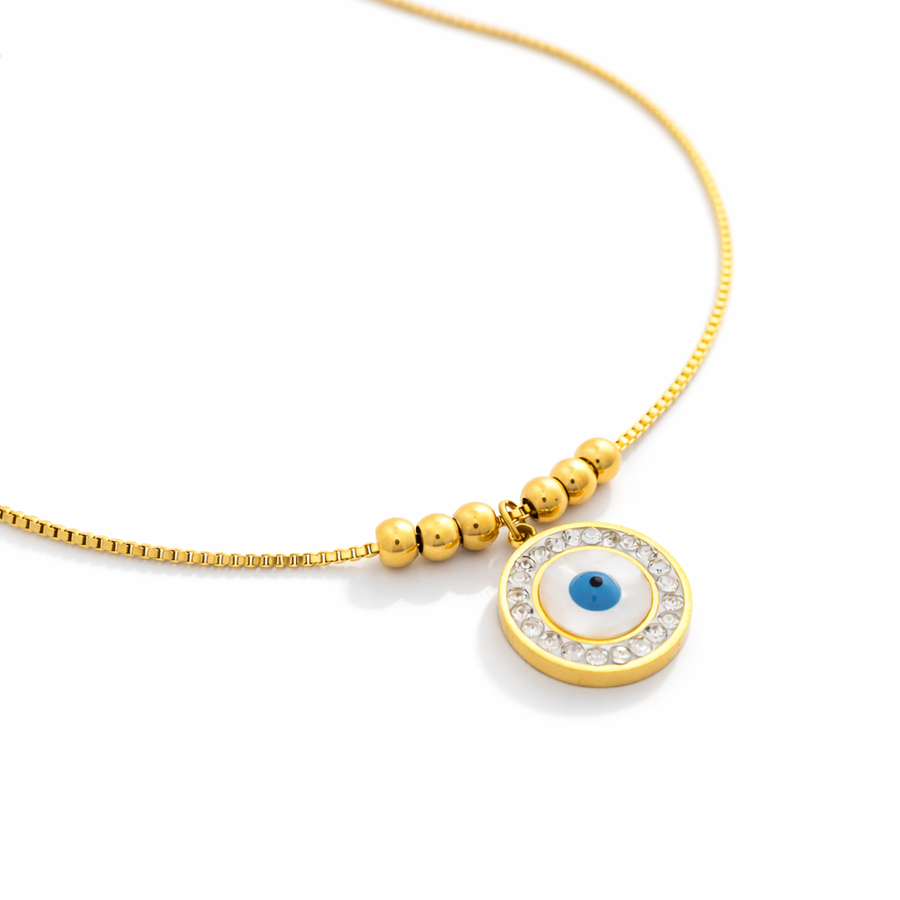 Beaded Evil Eye Guard Pendant