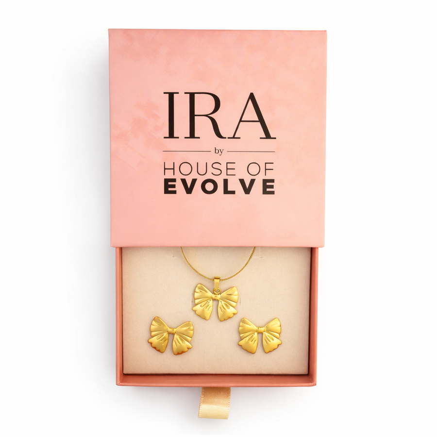 Golden Bow Whisper pendant set