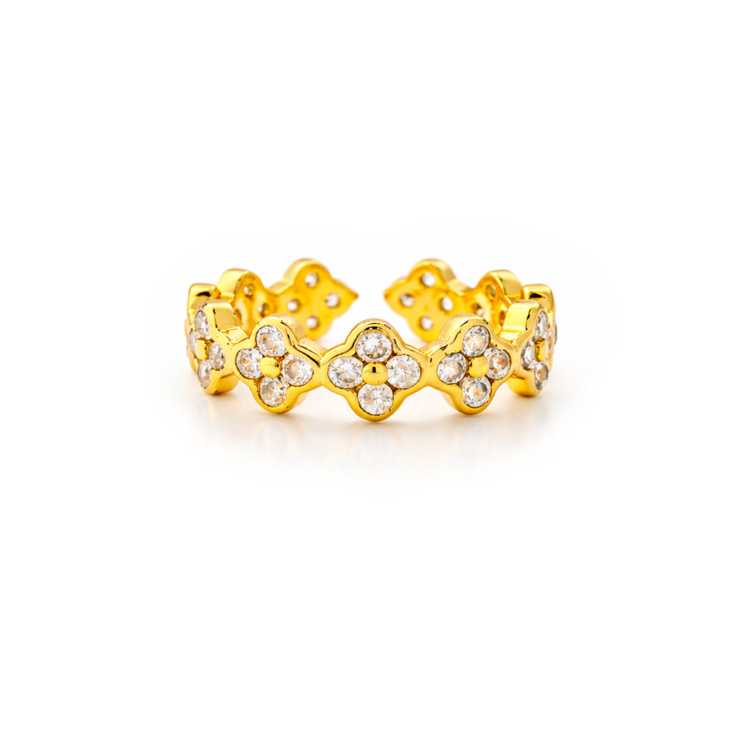 Celestia Petal Sparkle Statement Ring