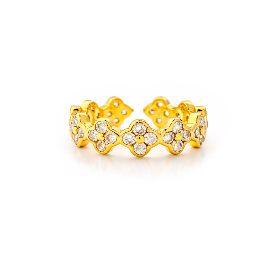 Celestia Petal Sparkle Statement Ring