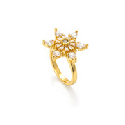 Celestial Bloom Crystal Flower Ring
