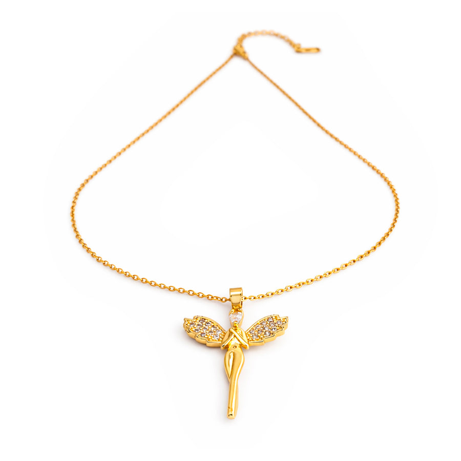 Luxury Gold Guardian Angel chain with pendant