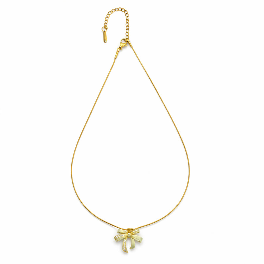 Royal Ribbon Bow with Chain with pendant