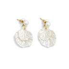 Petal Pearl Drop Earrings