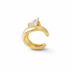 Golden Twirl Crystal ear cuff