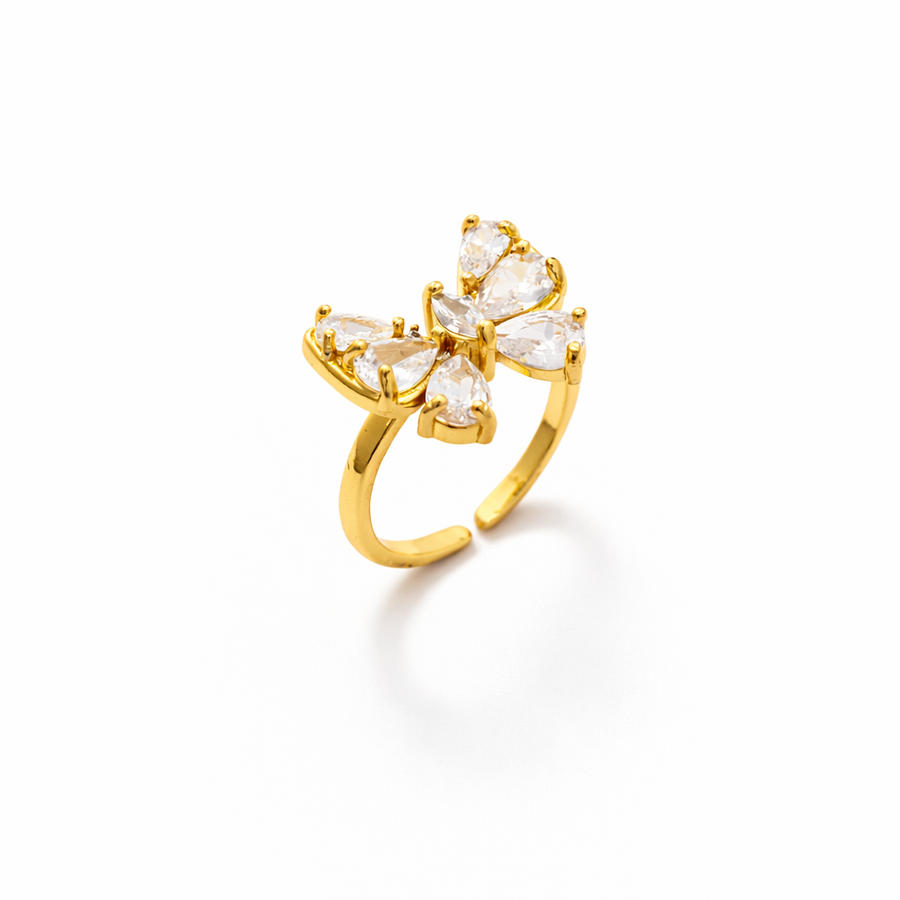 Luna Halo Oval Crystal Ring