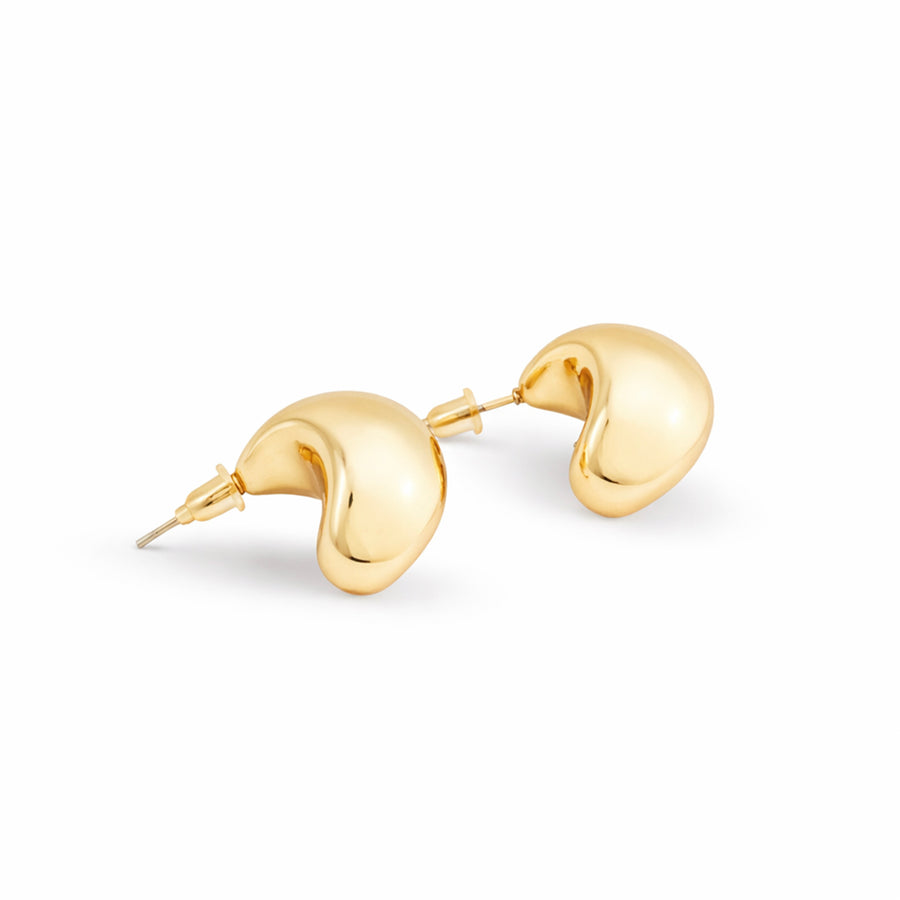 Golden Dome Stud Earrings