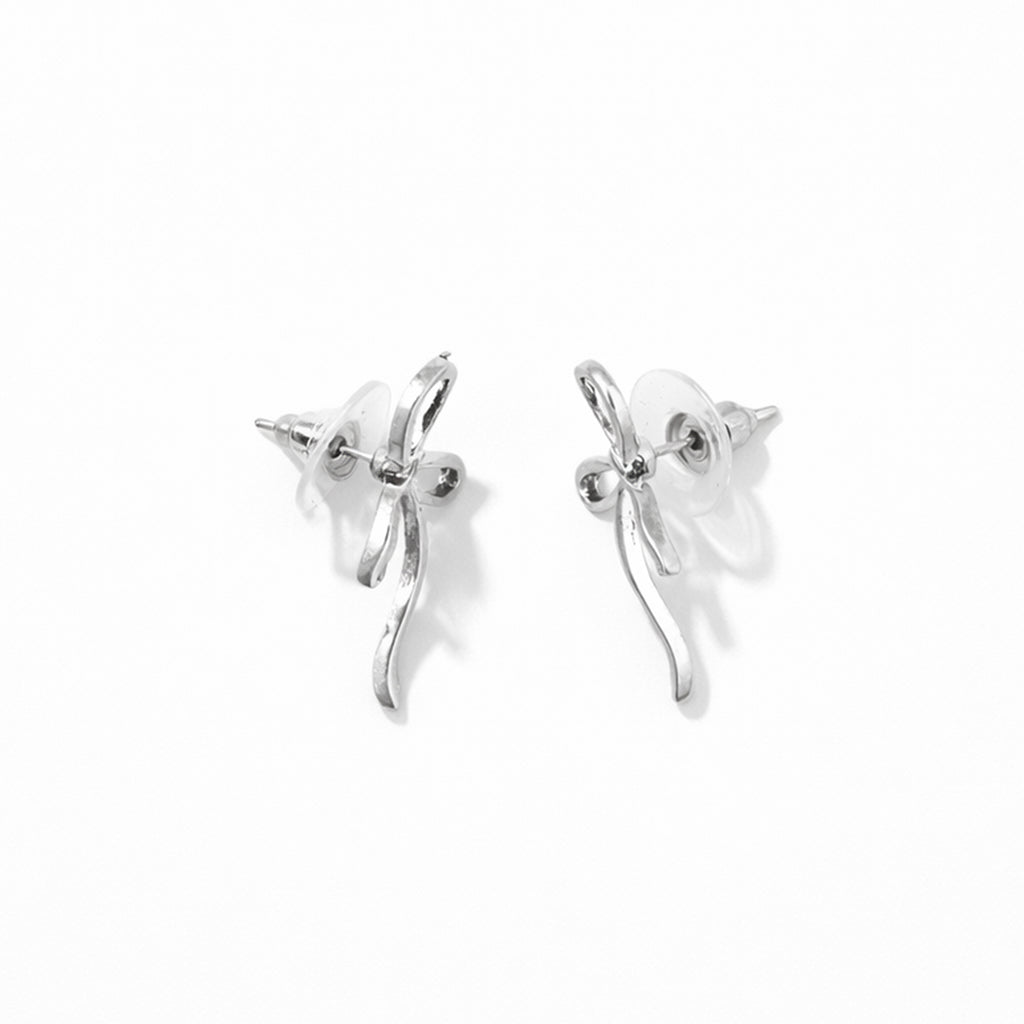 Silver Grace Knot Drop Earrings