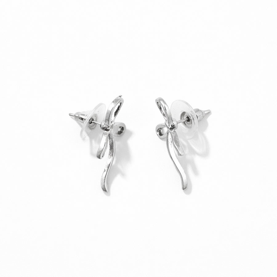 Silver Grace Knot Drop Earrings