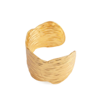 Organic Texture Gold Cuff Bracelet