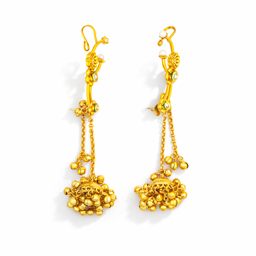Traditional Ear Cuff Jhumka Earrings
