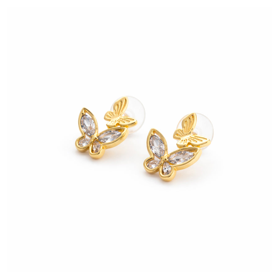 Golden Butterfly Glow Earrings