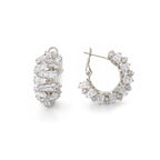 Aurora Baguette Curve Hoops Earrings