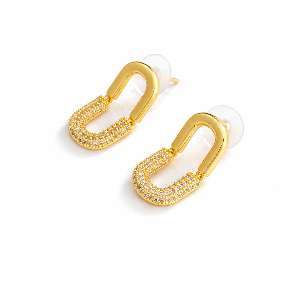 Urban Gleam U-Hoop Earrings