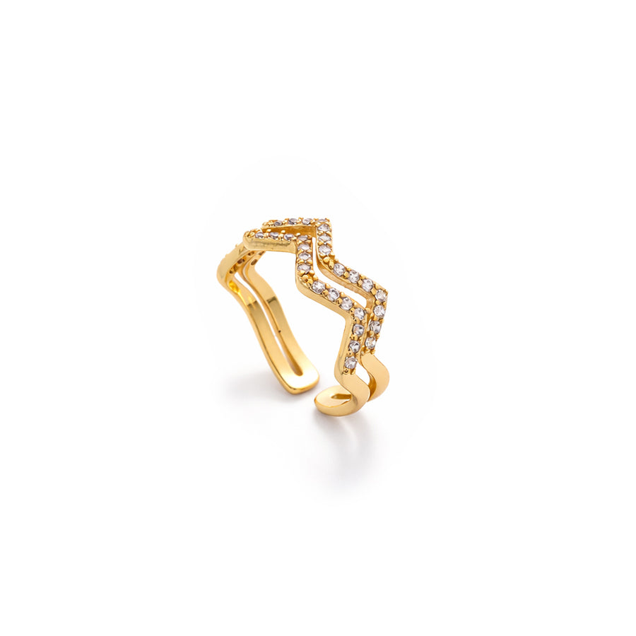 Zigzag Spark Adjustable Ring