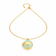 Green Forever Bloom Memory Locket