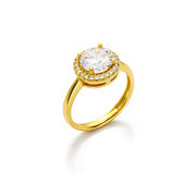 Regal Halo Crystal Adjustable Ring