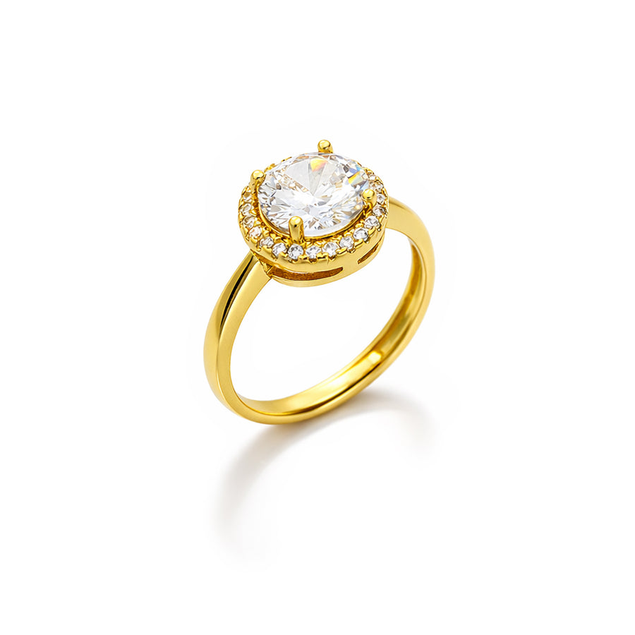 Regal Halo Crystal Adjustable Ring