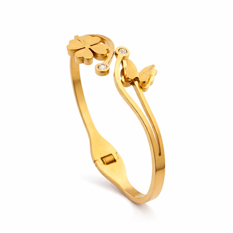 Floral Butterfly Grace Bangle