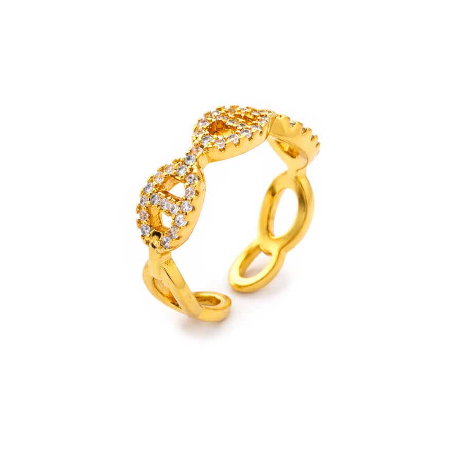 Rustic Charm Textured Gold Band Ring