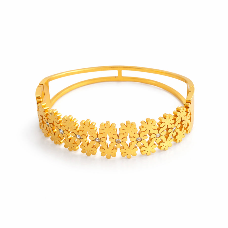Royal gold Floral Net Bangle