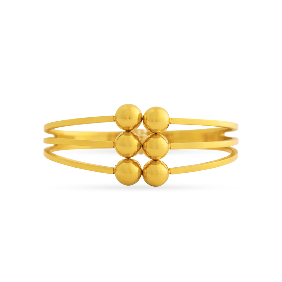 Golden Orbit Ball Bangle